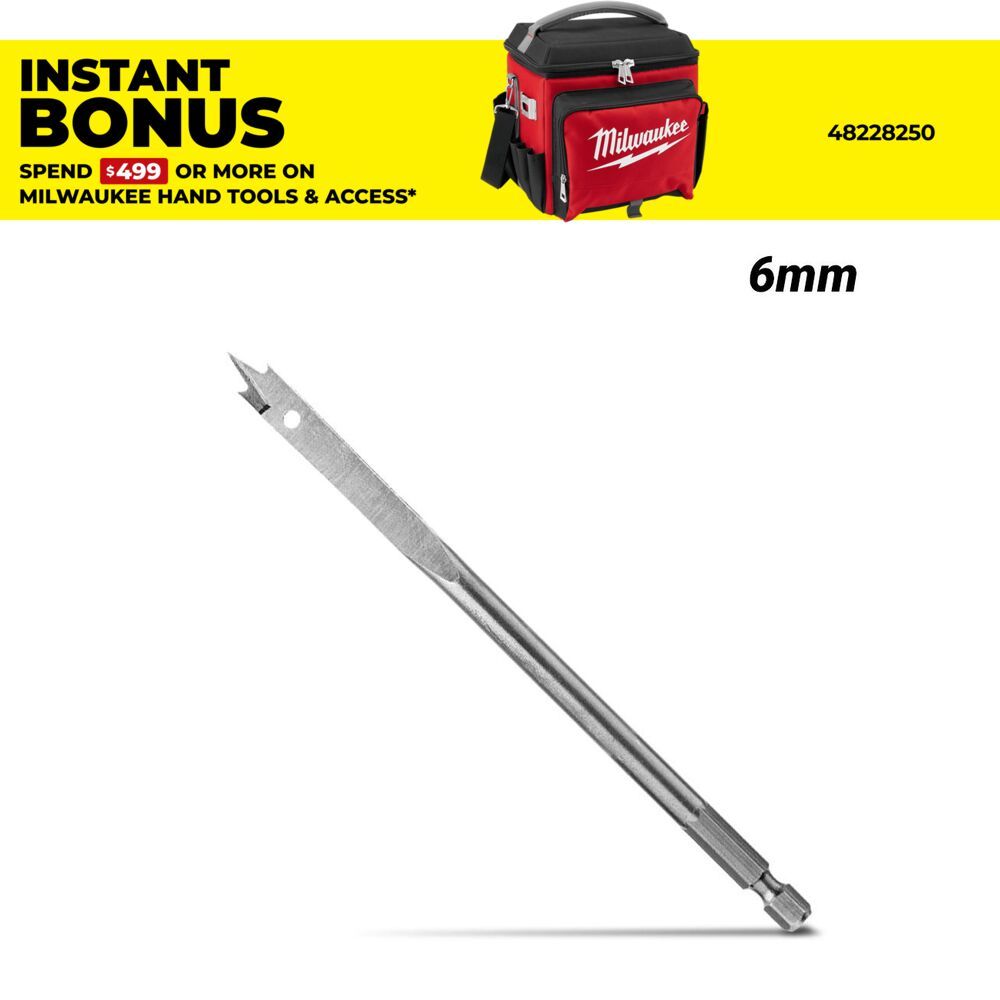 Milwaukee 48270106 6mm Timber Spade Bit – image 1