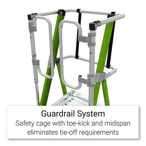 Little Giant Ladder Systems 19710-146  Safety Cage 2.0 (10') 2.85m 150kg Fibreglass Platform Ladder – image 3
