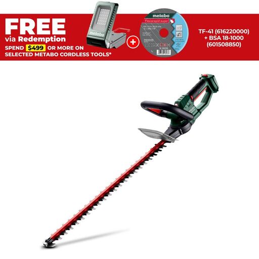 Metabo HS 18 LTX 65 (601719850) 18V Li-ion Cordless 630mm (25") Hedge Trimmer - Skin Only