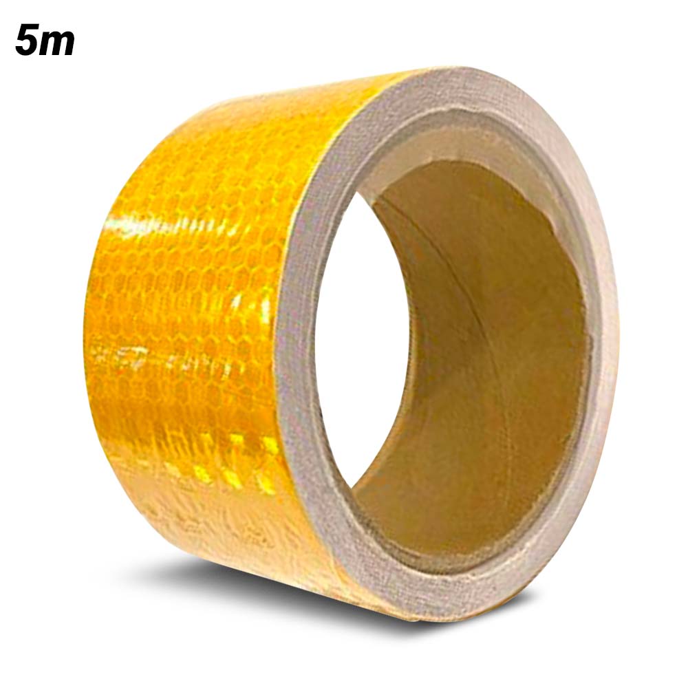 DTA ASAT50X5RY 50mm x 5m Yellow Reflective Safety Tape – image 1
