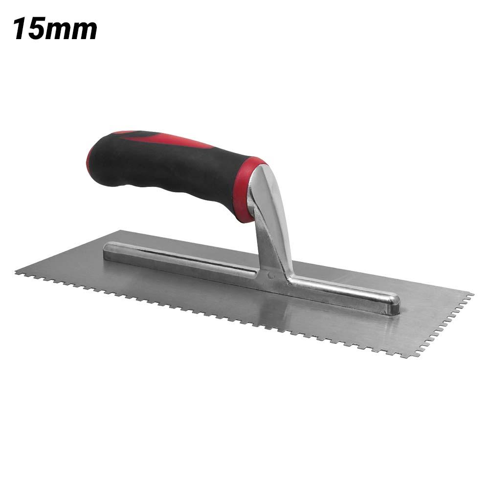 DTA BSTR15 15mm Stainless Steel Adhesive Trowel with Rubber Handle – image 1