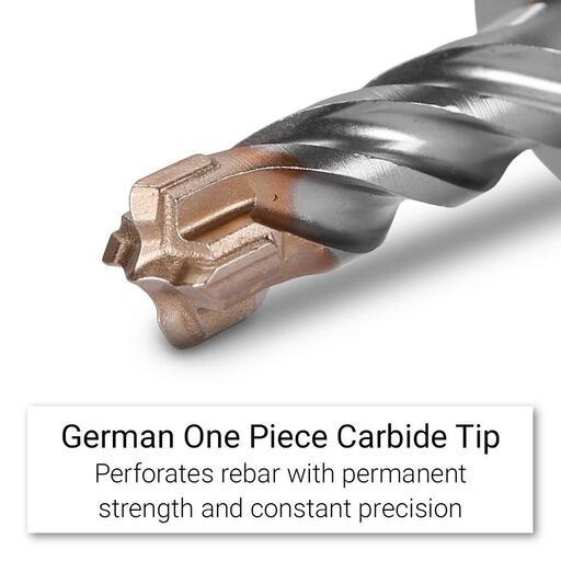 Xtorque XSD1244 Platinum 12mm x 44mm Stop Drill SDS Plus 4 Cutter Drill Bit - MADE IN GERMANY – image 4