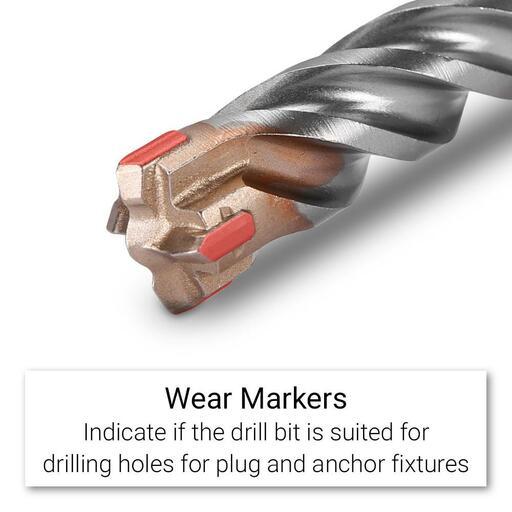 Xtorque XSD1555 Platinum 15mm x 55mm Stop Drill SDS Plus 4 Cutter Drill Bit - MADE IN GERMANY – image 5