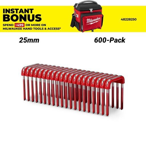 Milwaukee MNM1600 600-Pack 25mm (1") Insulated Cable Staples
