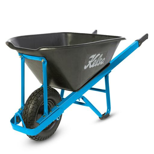 Kelso FW15012-T 100L Heavy Trade Poly Tray Wheelbarrow with 4.8" Tubular Wheel