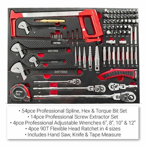 Daytona D1200PSB 1200pce Mechanical Tool Set with 53" 13 Drawer Black Roller Cabinet Tool Trolley – image 5