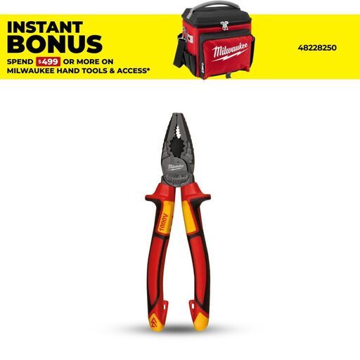 Milwaukee 4932464572 180mm (7") 1000V VDE Combination Pliers