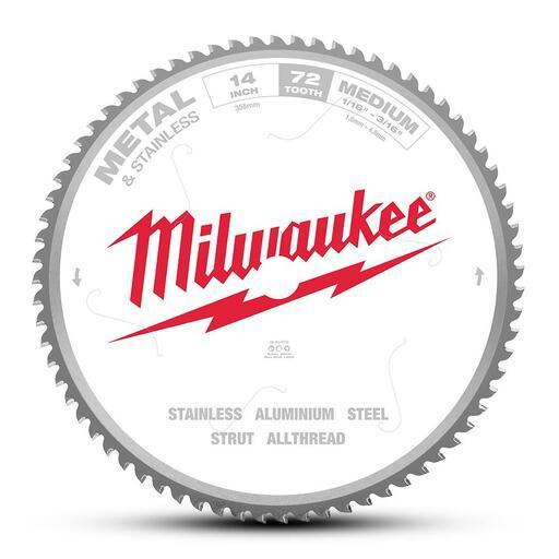 Milwaukee 48408505 355mm (14") 72T Metal & Stainless Steel Wet & Dry Circular Saw Blade – image 2