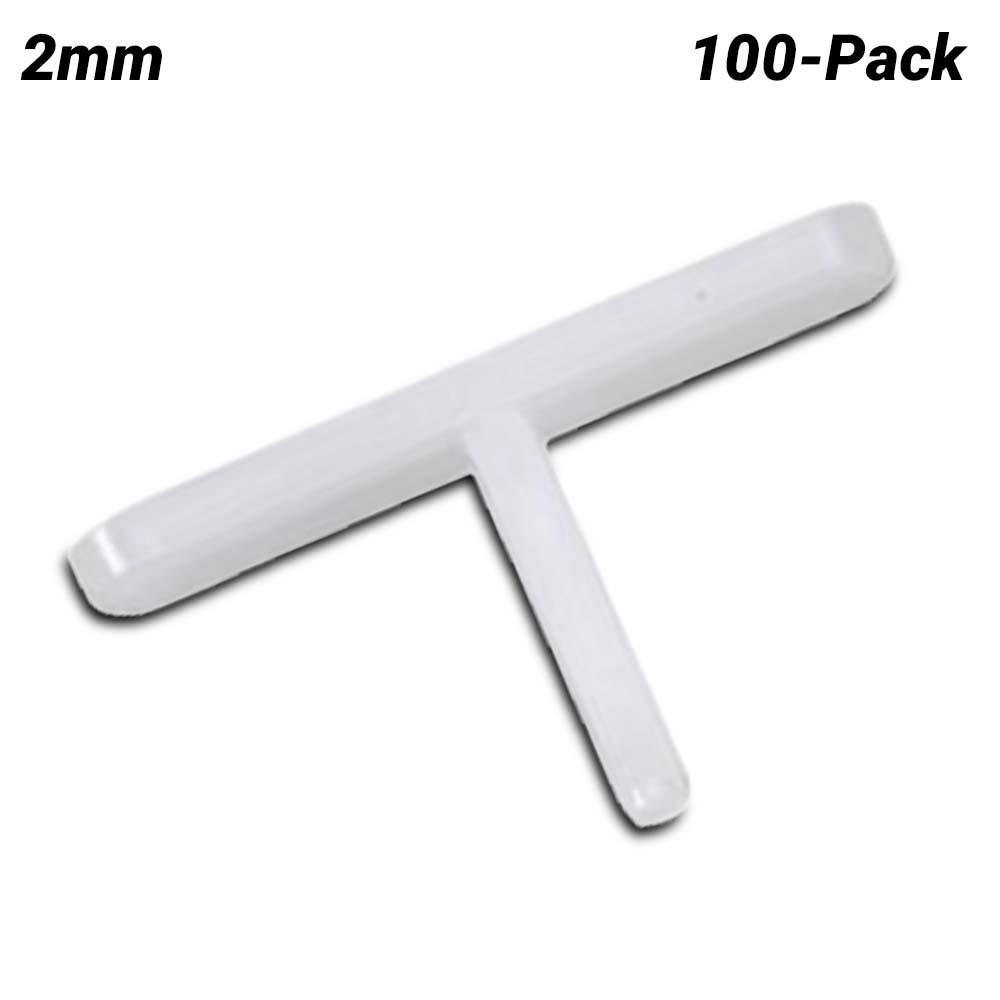 DTA SLT-100 100-Pack 2mm T-Shape Tile Spacers – image 1
