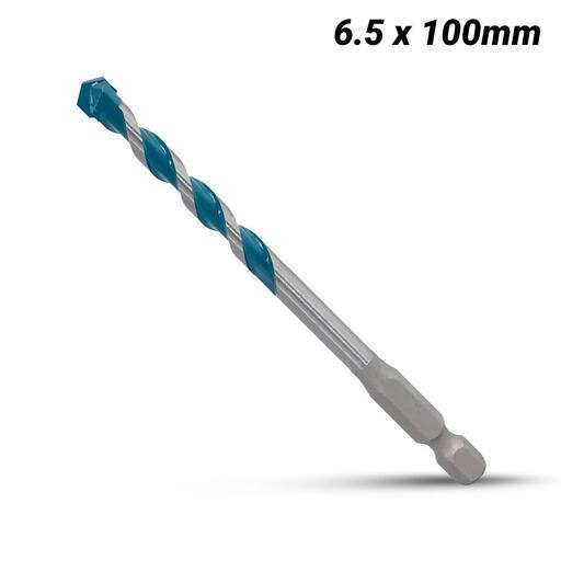 Makita E-15001 6.5 x 100mm 1/4” Hex Shank Multi-Material TCT Drill Bit