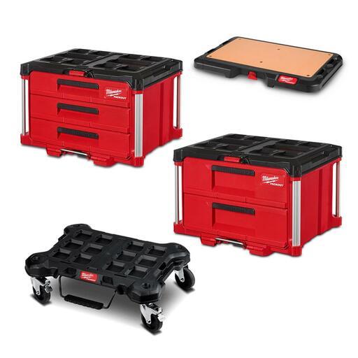 Milwaukee 48228488 + 48228442 + 48228443 + 48228410 PACKOUT 4pce Storage System – image 2
