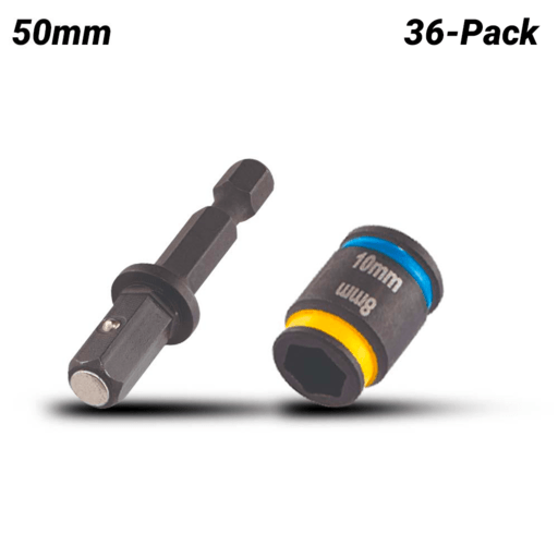 Malco MSHCM2 (HTM-MSHCM2) 36-Pack 50mm 8/10mm 1/4" Dual Reversible Magnetic Hex Driver
