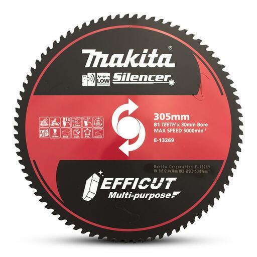 Makita E-13269 305mm x 30mm x 81T Efficut Multi-purpose Silencer TCT Blade