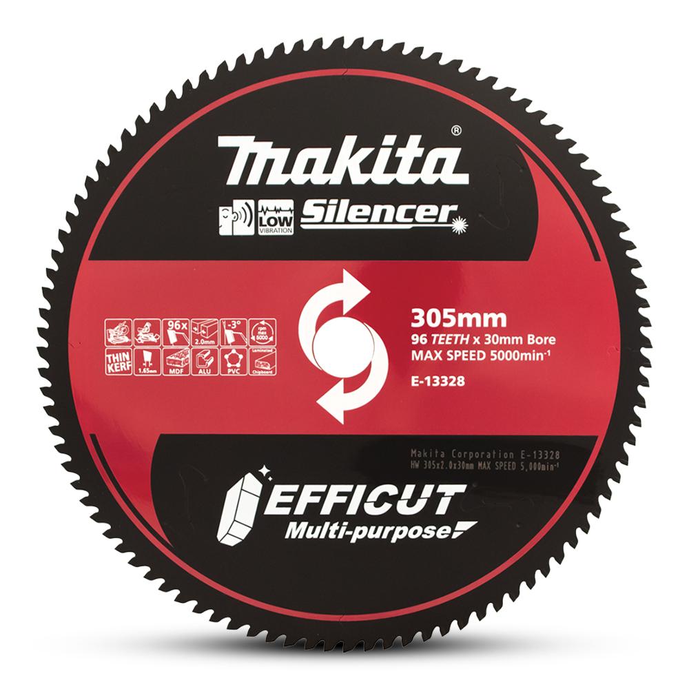 Makita E-13328 305mm x 30mm x 96T Efficut Multi-purpose Silencer TCT Blade – image 1