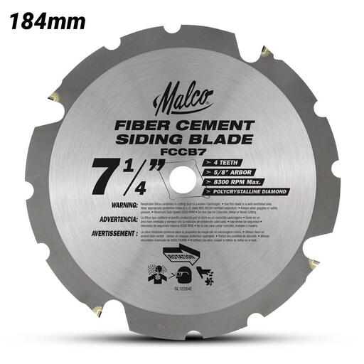 Malco FCCB1EV (HTM-FCCB1EV) 184mm 4T Fibre Cement Circular Saw Blade