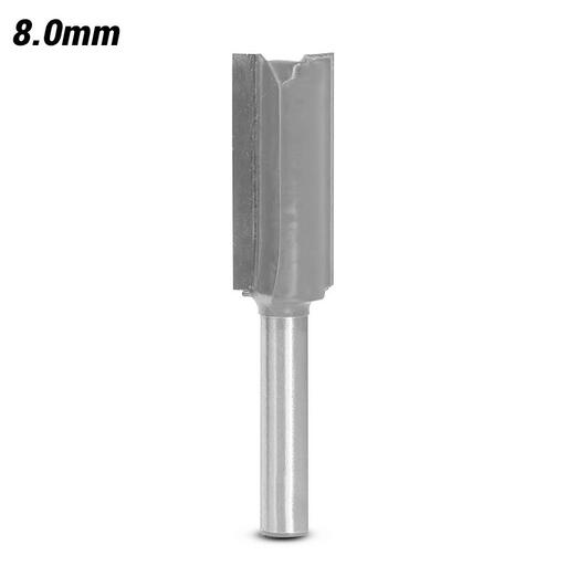 TruaCut TM208 8.0mm 1/4" Shank Straight Double Flute Router Bit