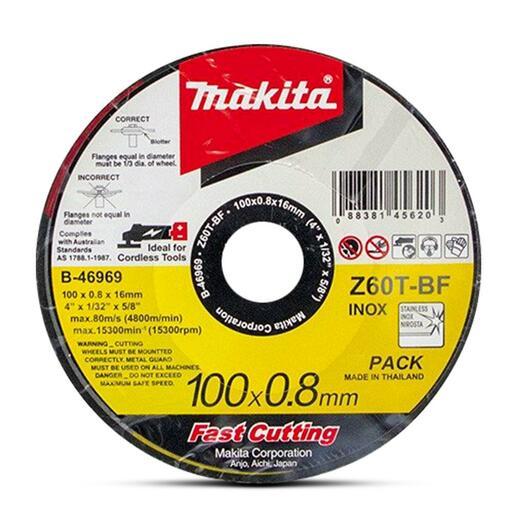 Makita B-46969-10 10-pack 100mm x 0.8mm x 16mm Elite INOX Cutting Disc – image 2