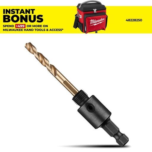 Milwaukee 49567110 HOLE DOZER with Carbide Teeth Hole Saw Small Arbor with Cobalt Pilot Bit 3/8" Shank