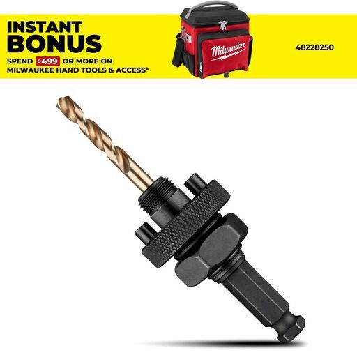 Milwaukee 49567115 HOLE DOZER with Carbide Teeth Hole Saw Small Arbor with Cobalt Pilot Bit 7/16" Shank