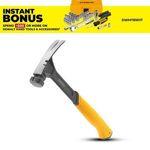 DeWalt DWHT51004-0 565g (20oz) Rip Claw Steel Smooth Hammer