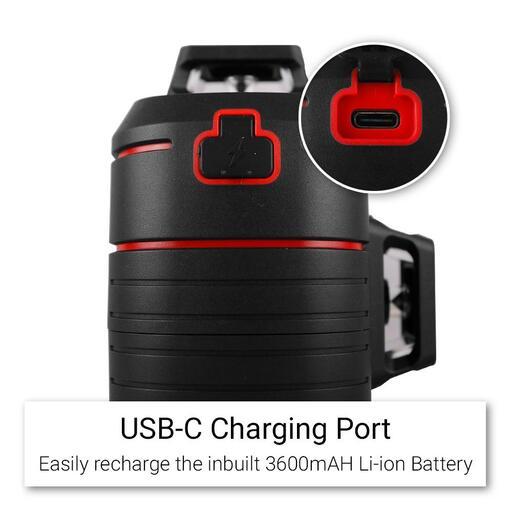 CPI MINI3D 3.7V 3.6Ah 360º Auto Levelling 3D Sensor Li-ion Green Beam Line Laser Kit – image 4