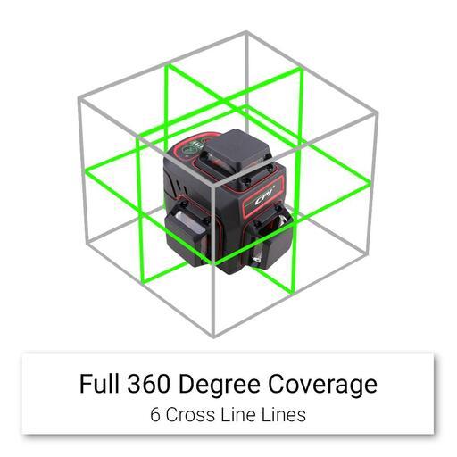 CPI MINI3D 3.7V 3.6Ah 360º Auto Levelling 3D Sensor Li-ion Green Beam Line Laser Kit – image 11