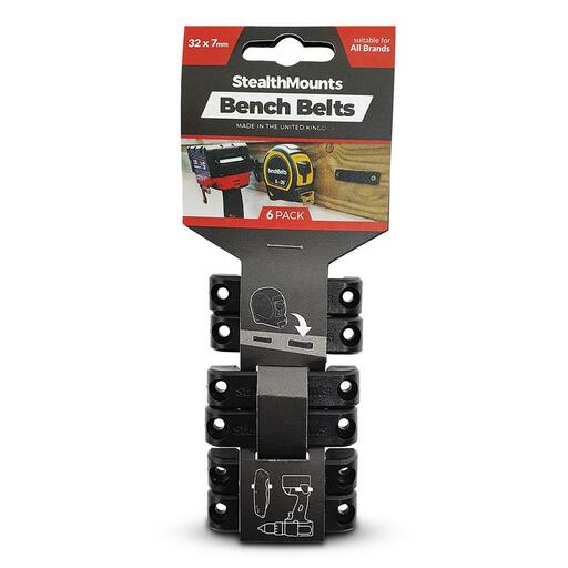 StealthMounts BB-BLK-6 6-Pack Universal Bench Belt Mount - Black – image 3