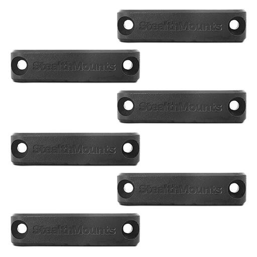 StealthMounts BB-BLK-6 6-Pack Universal Bench Belt Mount - Black – image 5