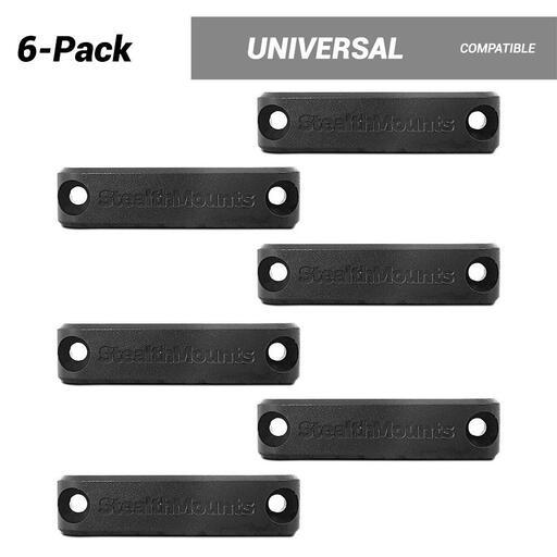 StealthMounts BB-BLK-6 6-Pack Universal Bench Belt Mount - Black
