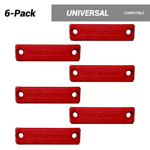 StealthMounts BB-RED-6 6-Pack Universal Bench Belt Mount - Red