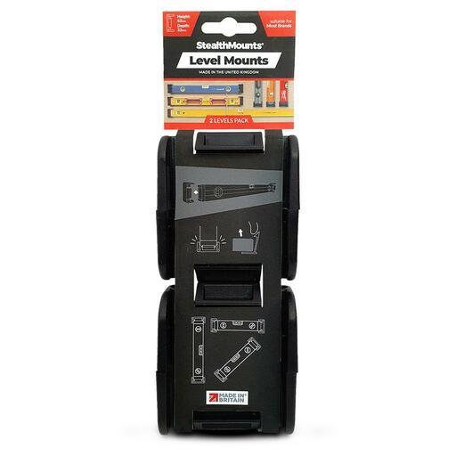 StealthMounts OM-LM-BLK-2 2-Pack Black Universal Spirit Level Mounts – image 4