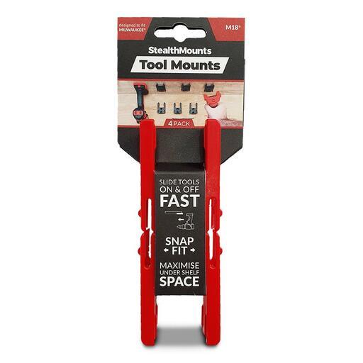 StealthMounts TM-MW18-RED-4 M18 Milwaukee 4-Pack Red Tool Storage Mounts – image 4