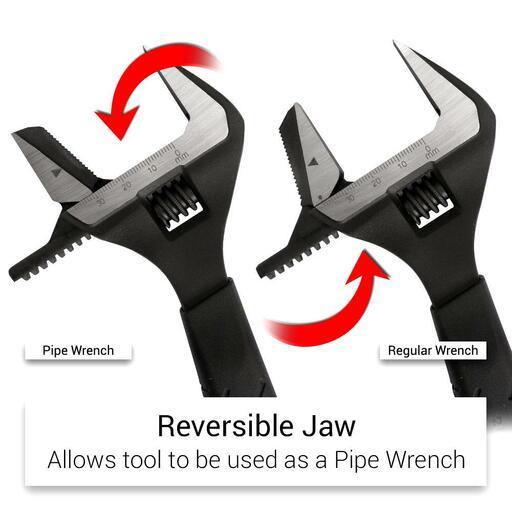 Daytona DRJ200 200mm (8") Reversible Jaw Adjustable Wrench – image 2