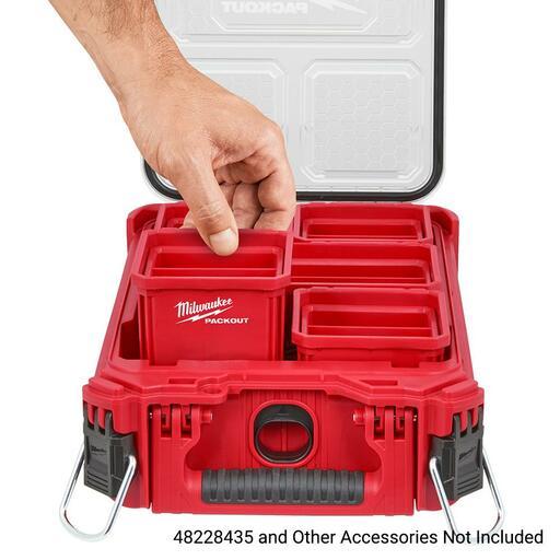 Milwaukee 48228062 PACKOUT Bin 2pce Set with Removable Interior Tray & Dividers – image 3