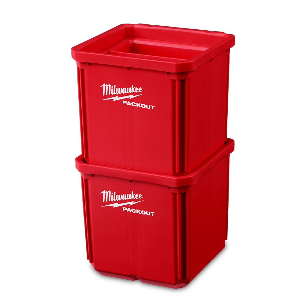 Milwaukee 48228062 PACKOUT Bin 2pce Set with Removable Interior Tray & Dividers – image 2
