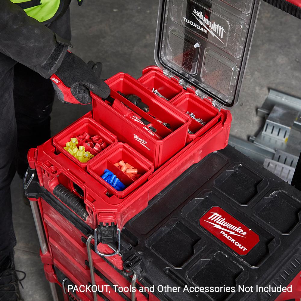 Milwaukee 48228063 PACKOUT™ 2pce Large Bin Set with Removable Interior Tray & Dividers – image 5