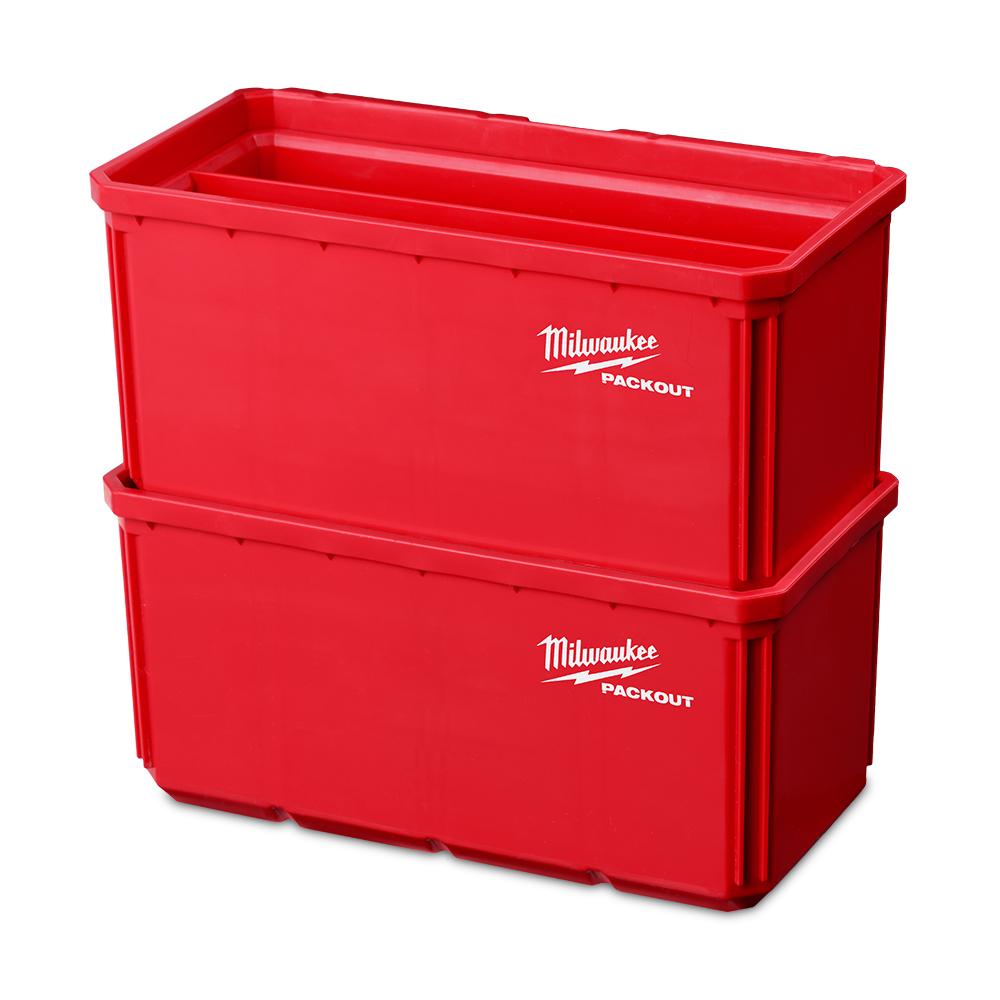 Milwaukee 48228063 PACKOUT™ 2pce Large Bin Set with Removable Interior Tray & Dividers – image 2