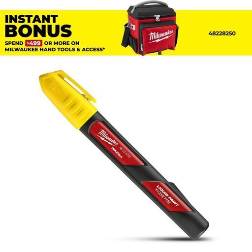 Milwaukee 48223721 1-Pack INKZALL Yellow Paint Marker Pen