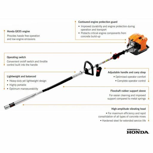Flextool FT200036-UNIT (FVE44-2G) 1.5HP Petrol Portavibe Concrete Vibrator – image 5