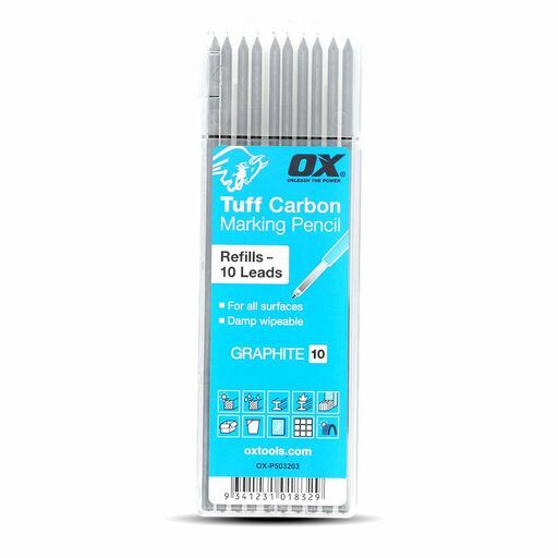 OX Tools OX-P503203 10-Pack Tuff Carbon Marking Pencil Graphite Lead Refills – image 3