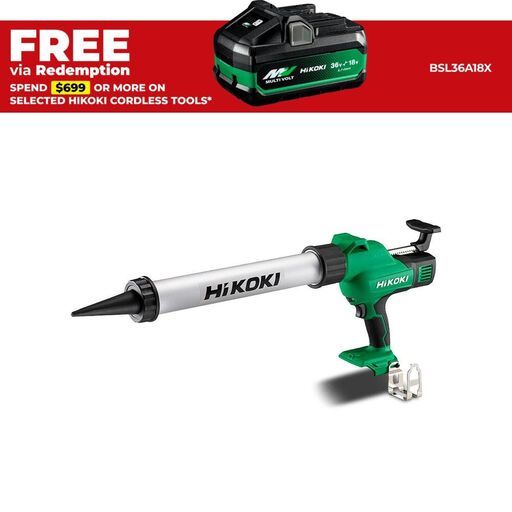 HiKOKI AC18DA(H5Z) 18V Li-ion Cordless 600ml Caulking Gun - Skin Only