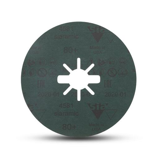 Sia Abrasives F03E007TA5 125mm x 22mm X-Lock P80 Ceramic Fibre Disc