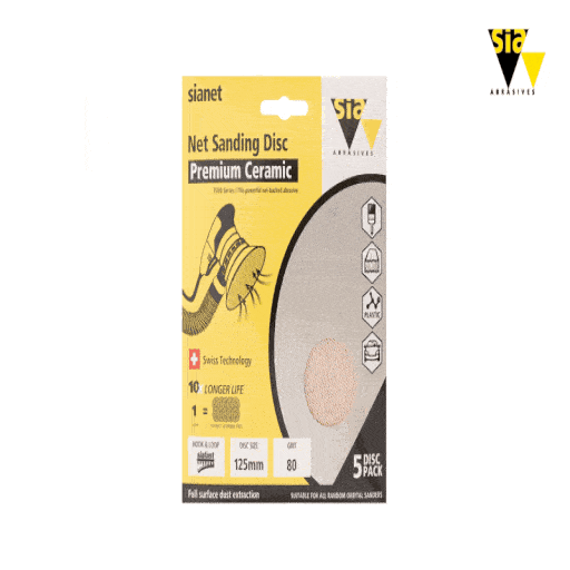 Sia Abrasives F03E02DD2J 5-Pack 125mm P80 Sanding Disc  – image 4