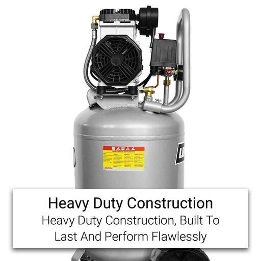 Lincoln VT50LW 2200W 3.0HP 50L Silver Series Vertical Oil Free Silent Air Compressor – image 4