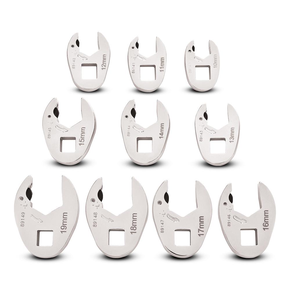 GEARWRENCH 89119 10pce 3/8" Drive Ratcheting Crowfoot Metric Wrench Set