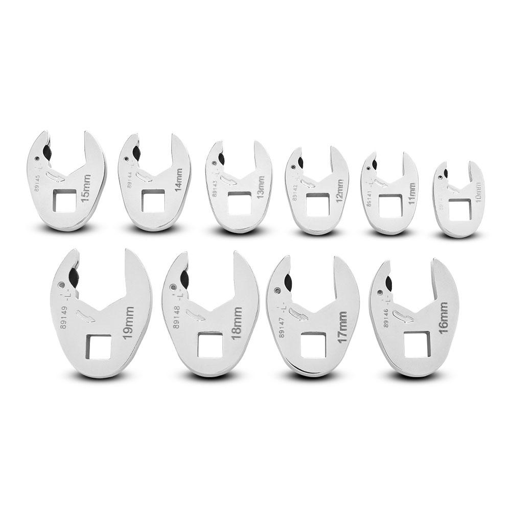 GEARWRENCH 89119 10pce 3/8" Drive Ratcheting Crowfoot Metric Wrench Set