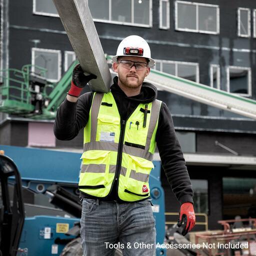 Milwaukee Class 2 High-Vis Safety Vest - ANSI Certified, Yellow, 2XL/3XL For Work