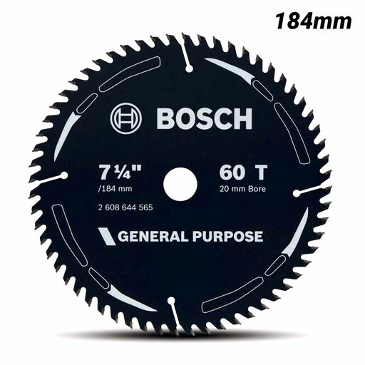 Bosch GP WOOD H 184X20-60 (2.608.644.565) 184mm (7-1/4") 60T General Purpose Wood Circular Saw Blade – image 2