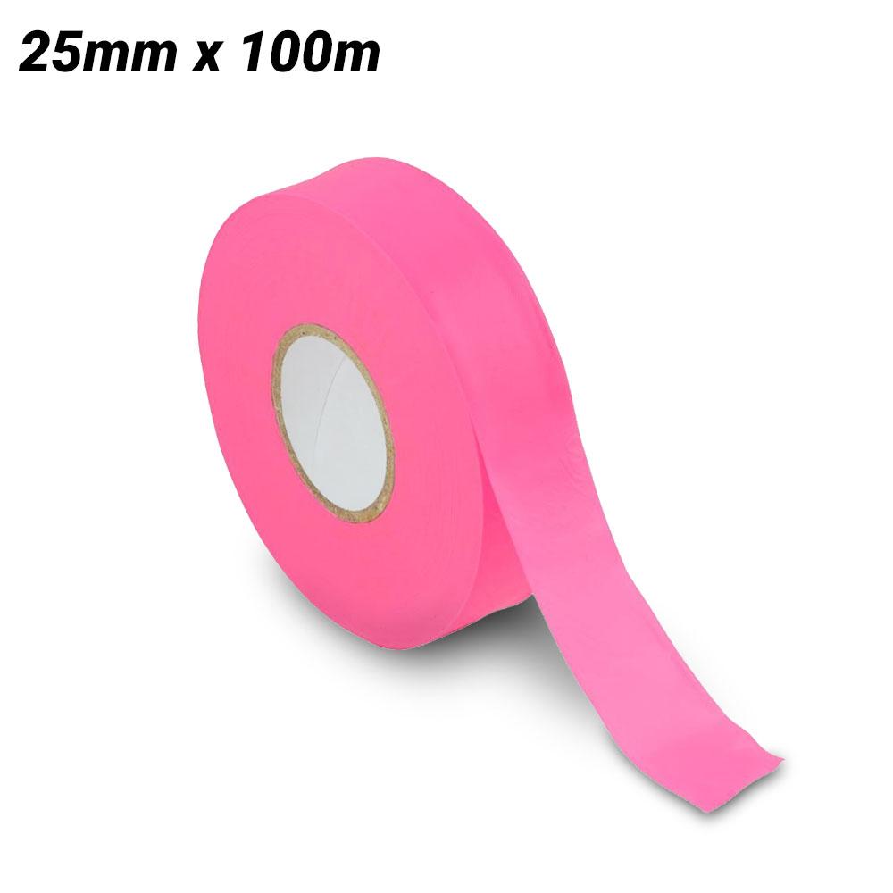 Maxisafe BFT780-FP 25mm x 100m Fluoro Pink Flagging Tape – image 1