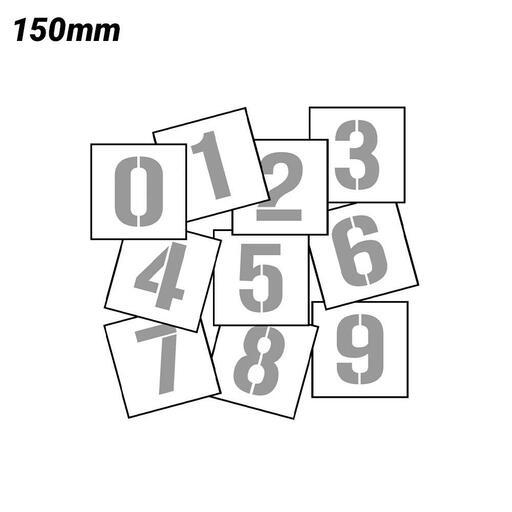 Uniform Safety Signs STO915 150mm Polypropylene Alphabet 0-9 Stencil